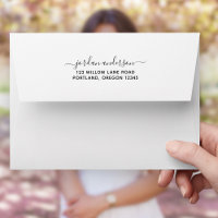 Trendy Calligraphy Script Name Return Address