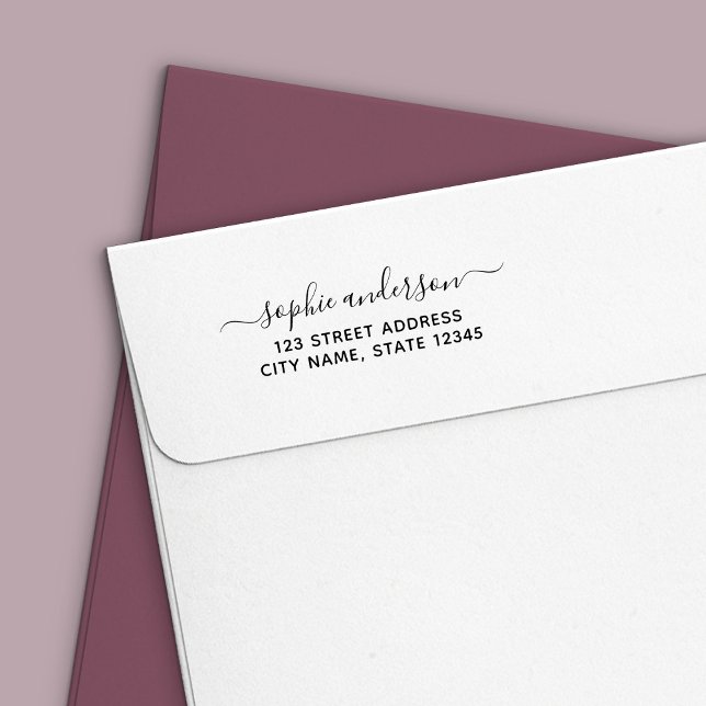 Trendy Calligraphy Script Name Return Address Self-inking Stamp (Creator Uploaded)