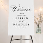 trendy calligraphy wedding welcome sign