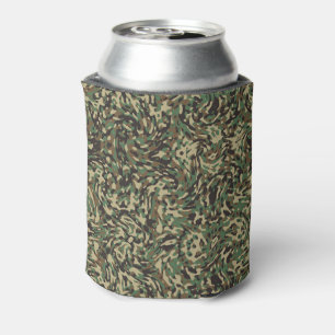 Trendy Camouflage Green Can Cooler