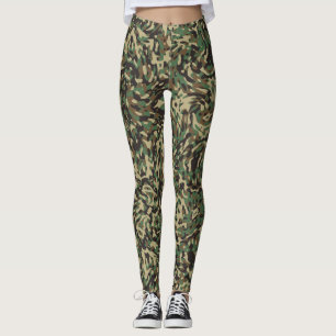 Trendy Camouflage Green Leggings
