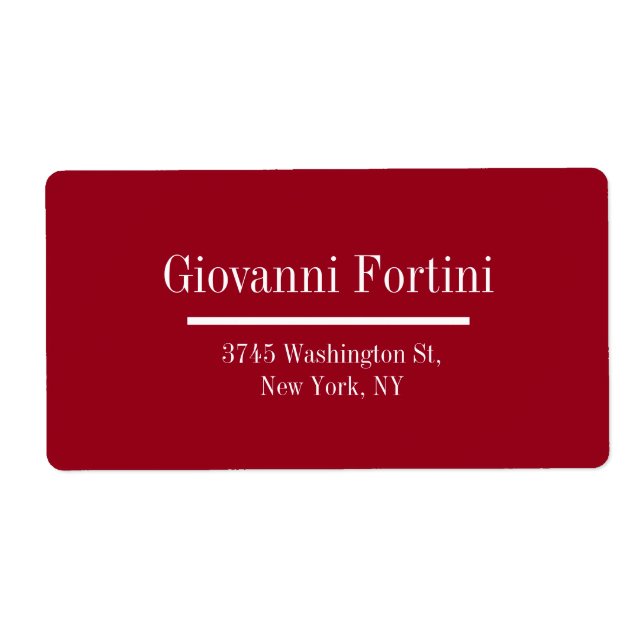 Trendy Carmine Red Plain Elegant Modern Minimalist (Front)