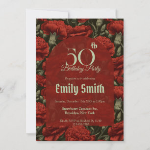 Trendy Carnation Aesthetic Daughter’S Birthday Invitation