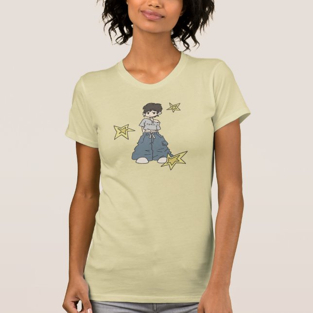Trendy Cartoon Character Design with a Cool Street T-Shirt (Front)