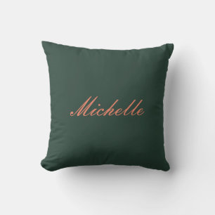 Trendy Celtic Green Modern Professional Your Name Cushion