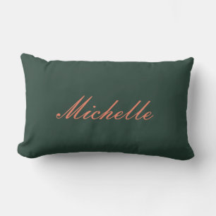Trendy Celtic Green Modern Professional Your Name Lumbar Cushion