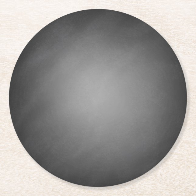 Trendy Chalkboard Vignette Round Paper Coaster (Front)