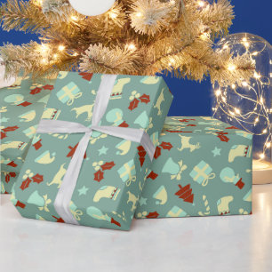 Trendy Cheerful Celebration Initial Feminine Wrapping Paper