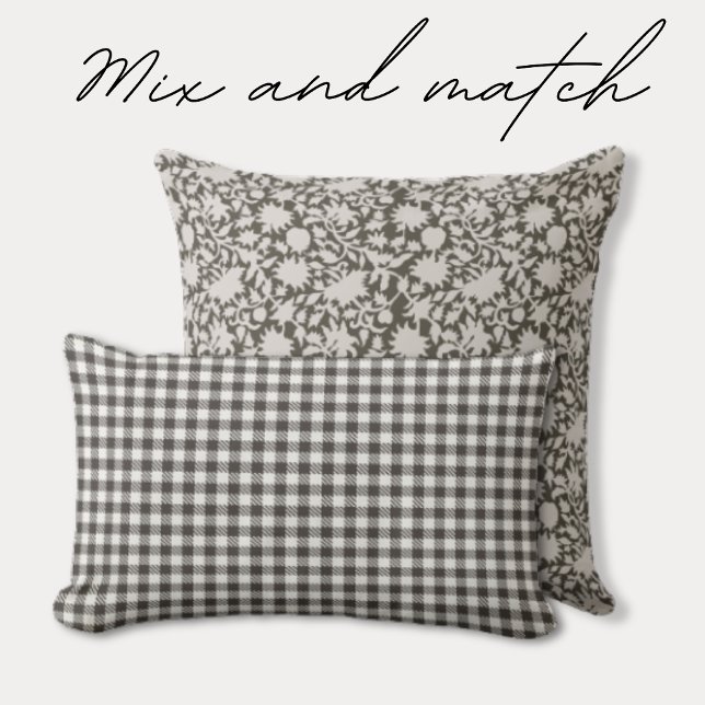 Trendy Chequered Olive  Lumbar Cushion (Creator Uploaded)