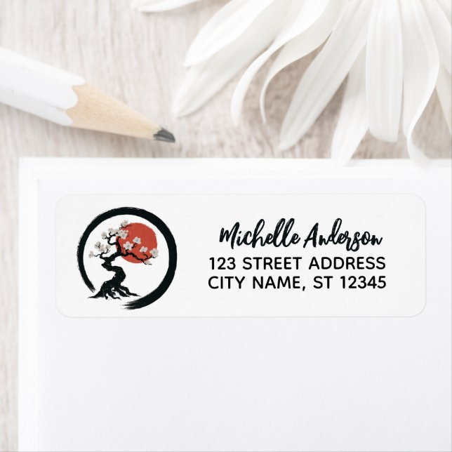 Trendy Cherry Blossom Tree Branch Return Address (Insitu)