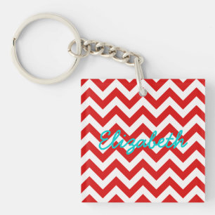 Trendy Chevron Acrylic Keychain