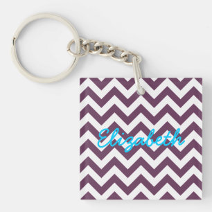 Trendy Chevron Acrylic Keychain