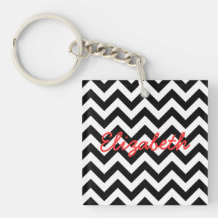 Trendy Chevron Acrylic Keychain
