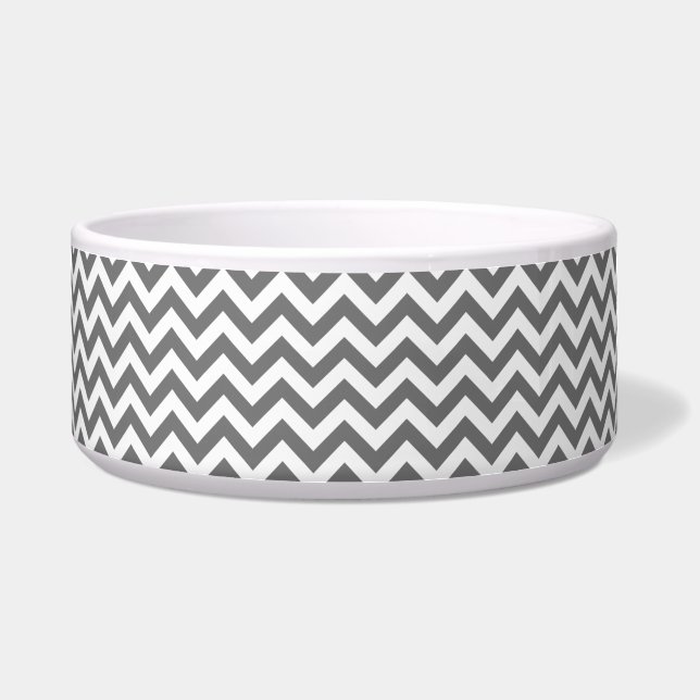 Trendy Chevron Dog Bowl (Front)