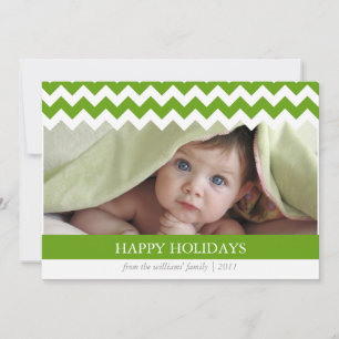 Trendy Chevron Holiday Card