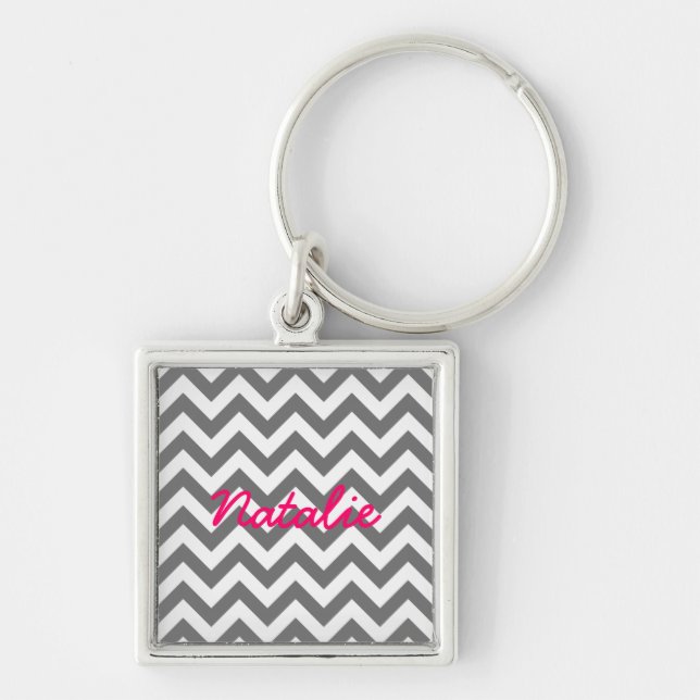 Trendy Chevron Premium Keychain (Front)