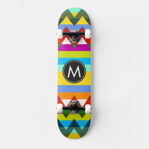 Trendy Chevron Stripes Pattern #13 Skateboard