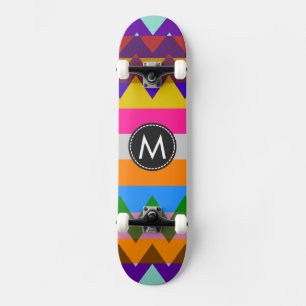 Trendy Chevron Stripes Pattern #15 Skateboard