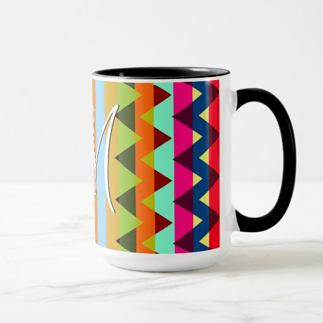 Trendy Chevron Stripes Pattern #16 Mug (Right)