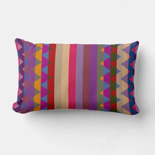 Trendy Chevron Stripes Pattern #17 Lumbar Cushion (Front)