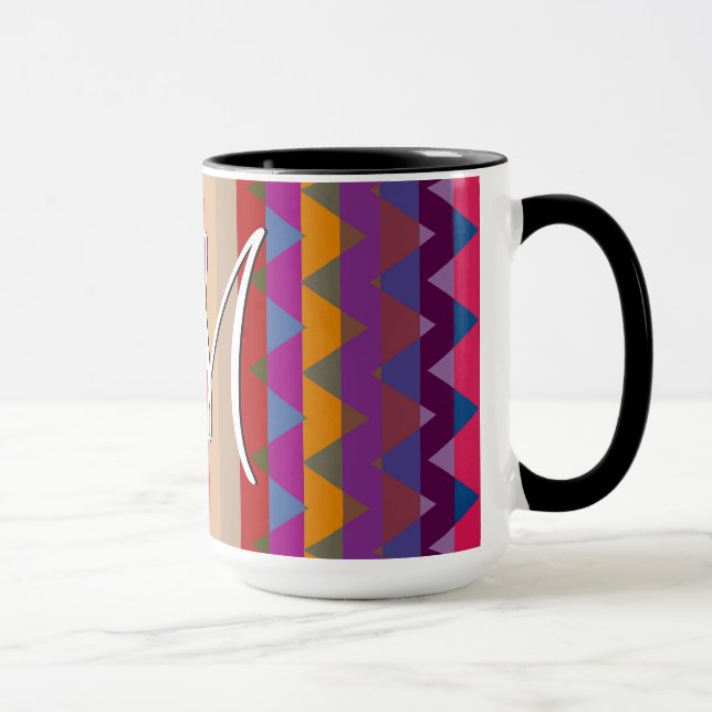Trendy Chevron Stripes Pattern #17 Mug (Right)