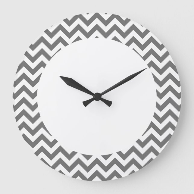 Trendy Chevron Wall Clock (Front)