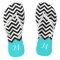 Trendy Chevron Zigzag Monogram Stylish Aqua Green