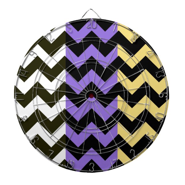 Trendy Chevron Zigzag Pattern 7 Dartboard (Front)