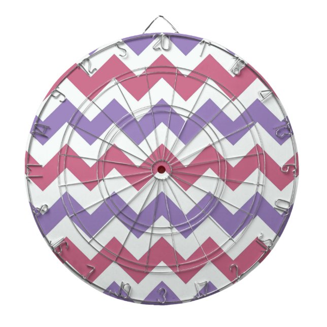 Trendy Chevron Zigzag Pattern 8 Dartboard (Front)