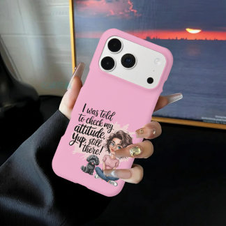 Trendy Chic Baby Pink Sassy Girl Attitude Quote
