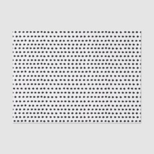 Trendy Chic Black and White Dots Pattern Tissue Paper