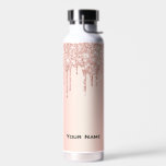 Trendy Chic Cute Rose Gold Custom Name Water Bottle<br><div class="desc">Trendy Chic Cute Rose Gold Custom Name Water Bottle</div>