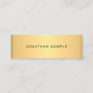 Trendy Chic Gold Look Modern Minimalist Creative Mini Business Card