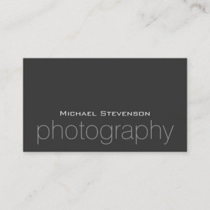 Trendy Chic Grey Classical Business Card