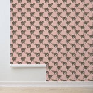 Trendy Chic Leopard Animal Pattern Wallpaper