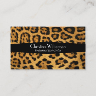 Trendy & Chic Leopard print Business Card