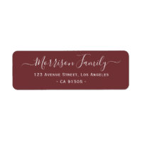 trendy chic lettering family address label