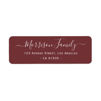 trendy chic lettering family address label