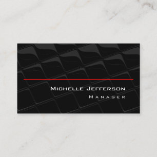 Trendy Chic Pattern Grey Black Red Business Card