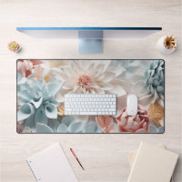 Trendy Chic Soft Light Pastel 3D Flowers