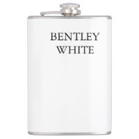Trendy Chic White Stylish Simple Plain Your Name