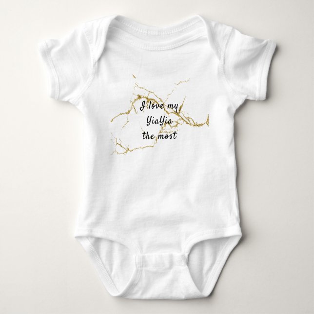 Trendy Chill Out baby grandmother Yiayia Baby Bodysuit (Front)