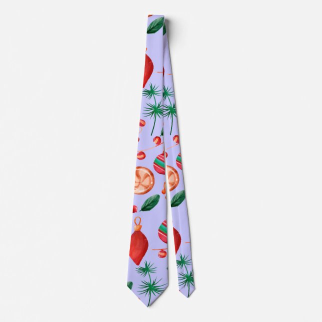 Trendy Christmas Abstract Pattern Tie (Front)