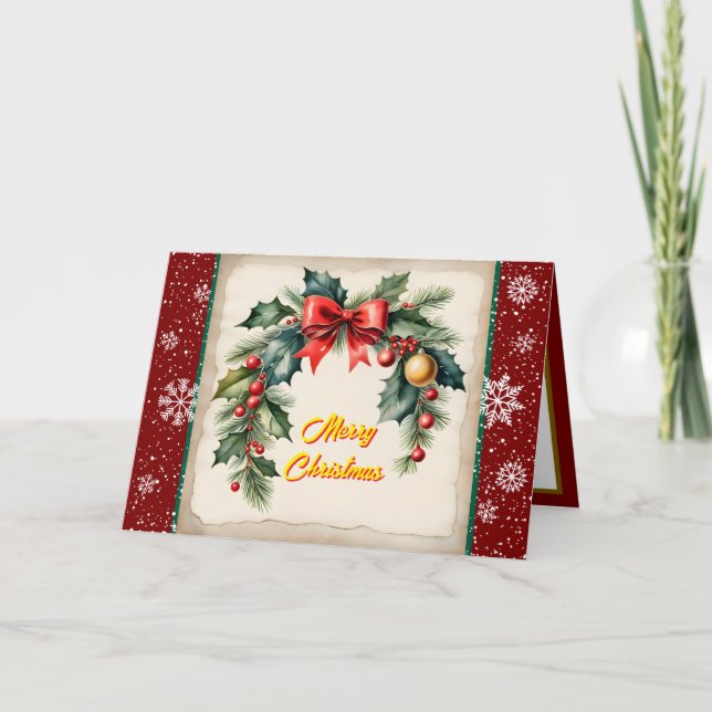 Trendy Christmas Beautiful Festive Collection Card (Front)
