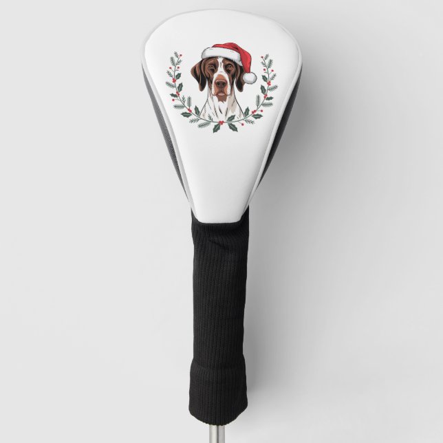 Trendy Christmas German Shorthaired Pointe   Golf Head Cover (Front)