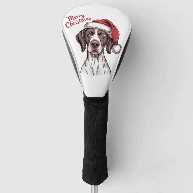 Trendy Christmas German Shorthaired Pointe   Golf Head Cover (Front)