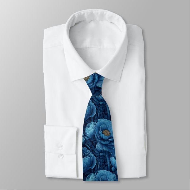 Trendy Christmas Gift For Dad Ranunculus Tie (Tied)
