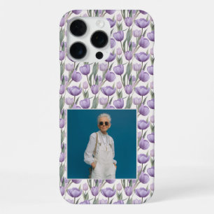 Trendy Christmas Gift Tulip Flower Photo iPhone 16 Pro Max Case