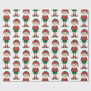 Trendy Christmas Holiday Elf Wrapping Paper