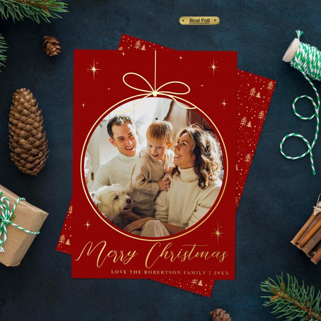 Trendy Christmas Ornament Photo Frame Real (Creator Uploaded)